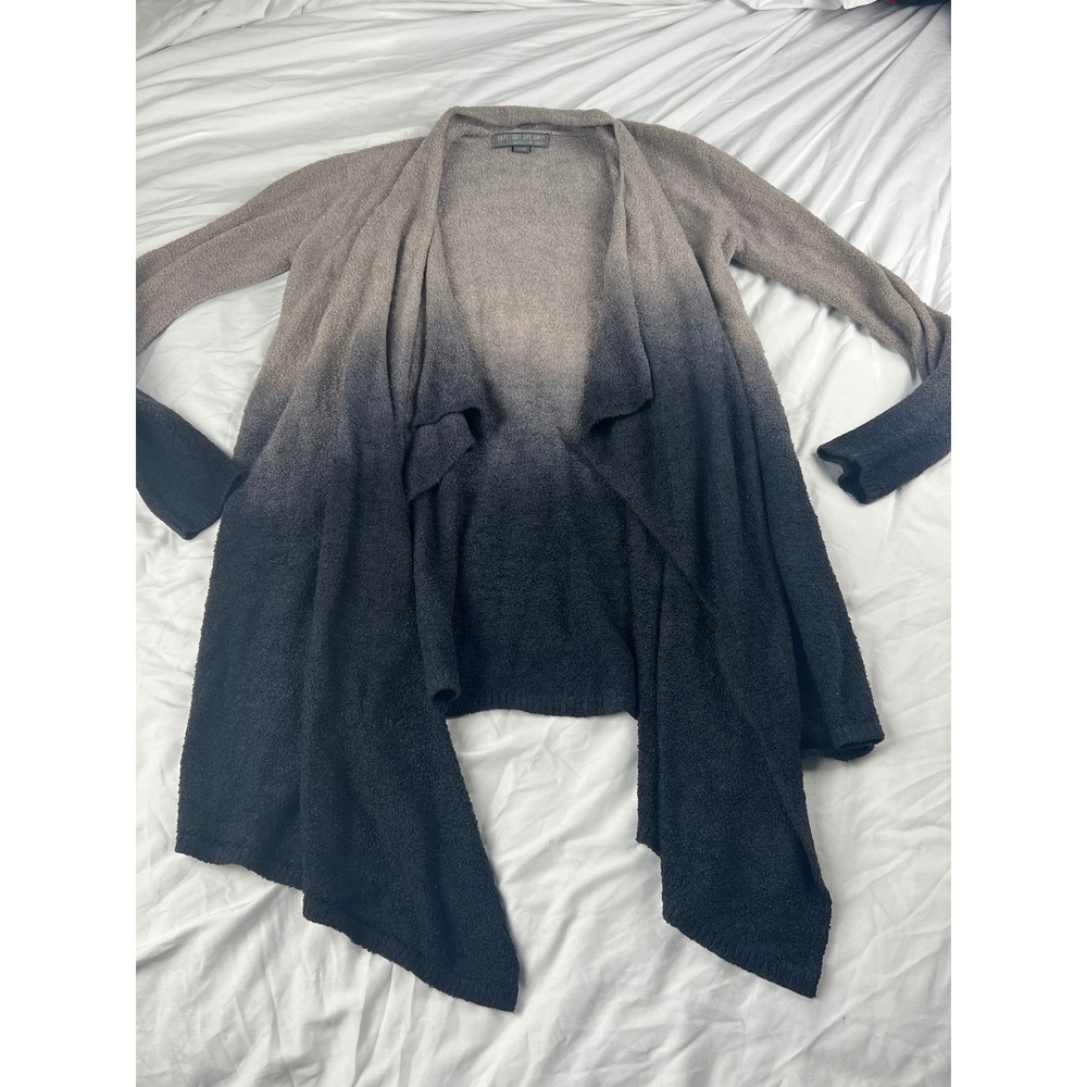 Barefoot Dreams Ombre Cardigan Bamboo Chic Lite Grey Black Wrap Style 436‎ S/M